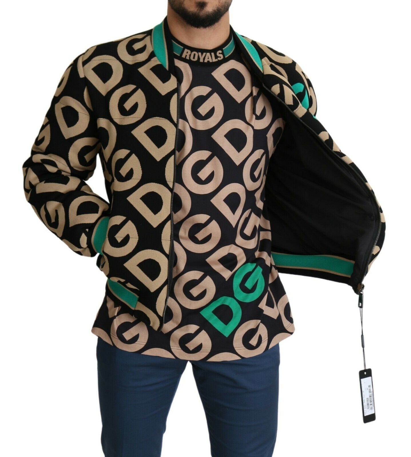 Dolce & Gabbana Multicolored DGMILLENNIALS Jacket with Logo Print-5
