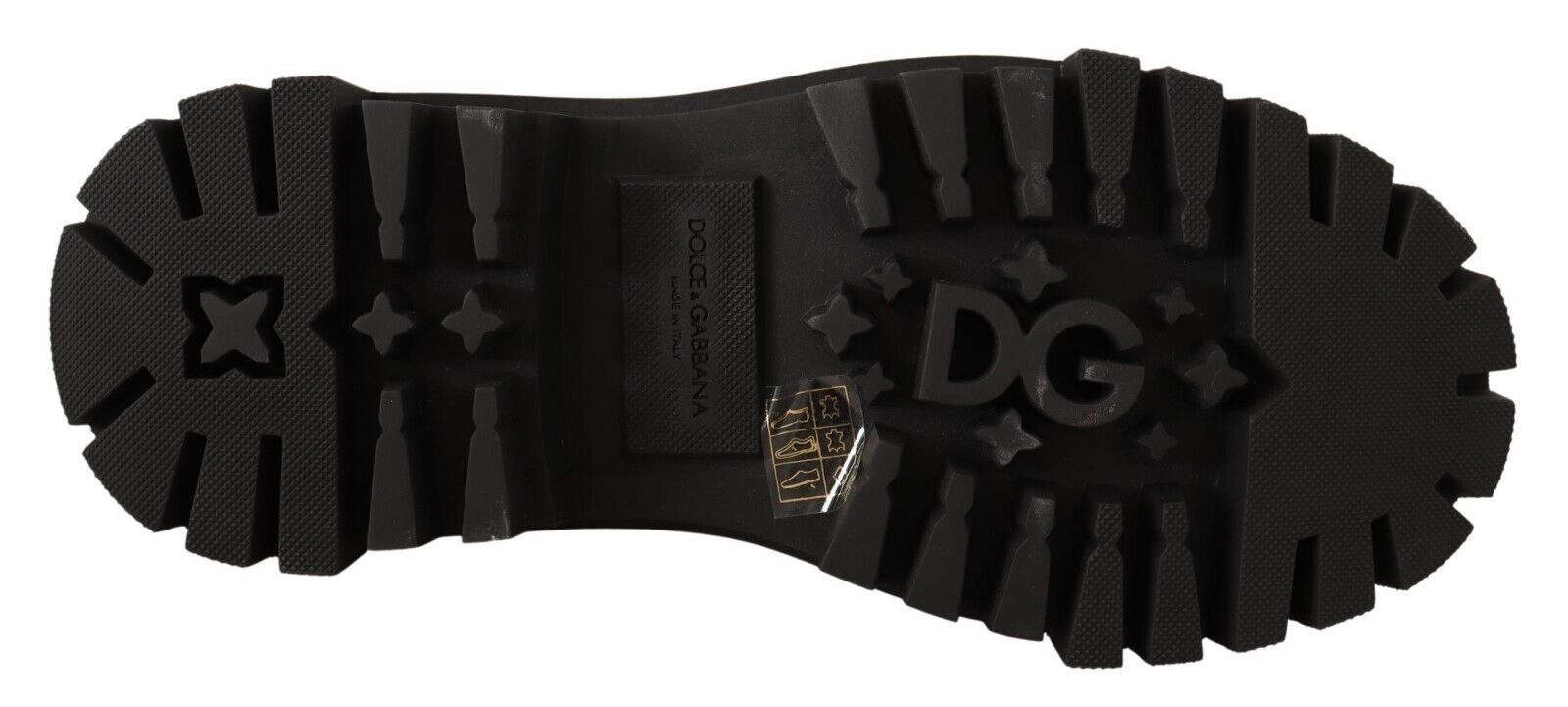 Botas con tachuelas de cuero negro de Dolce & Gabbana-6