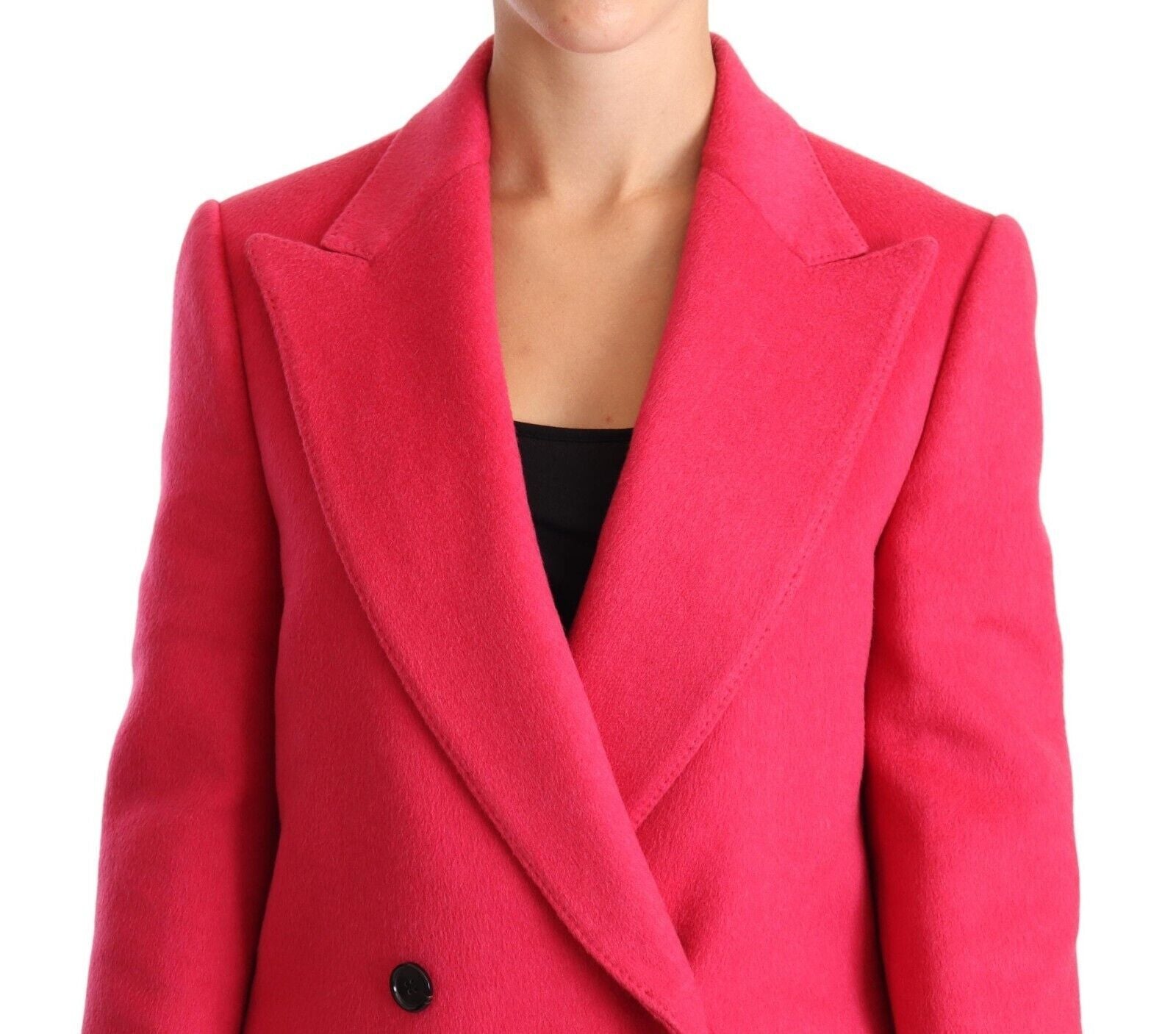 Dolce & Gabbana Pink Double-Breasted Trench Coat Jacket-4