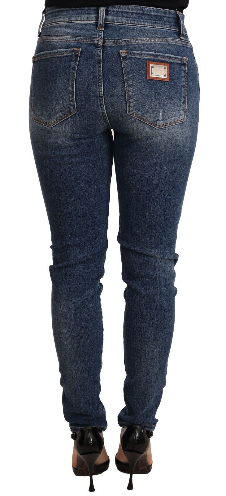 Dolce & Gabbana Blue Wash Skinny Denim Cotton Stretch Jeans-3