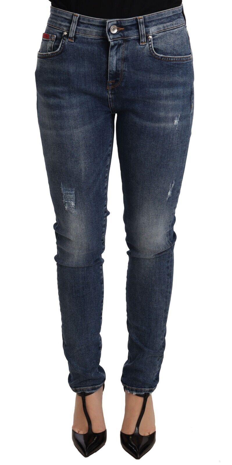 Dolce & Gabbana Blue Wash Skinny Denim Cotton Stretch Jeans-1
