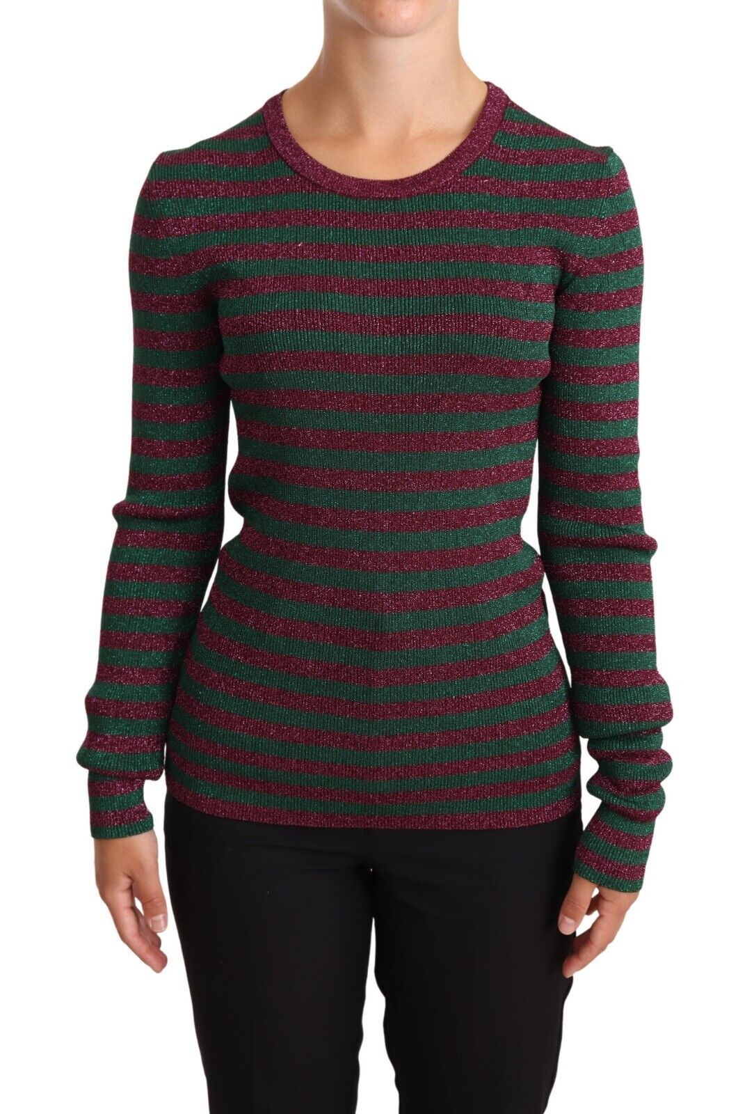 Dolce & Gabbana multicoloured striped crew neck sweater-1