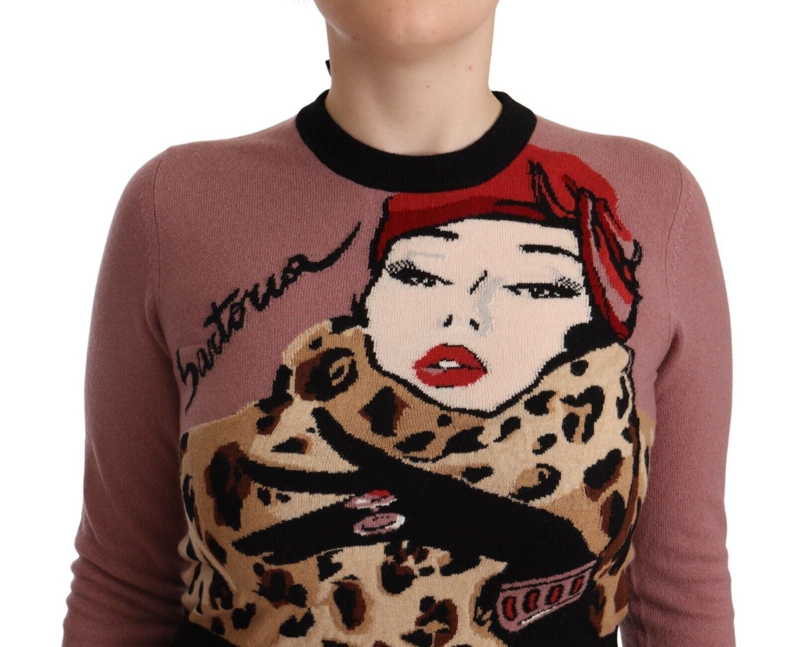 Dolce & Gabbana Rosa Kaschmirpullover mit Rundhalsausschnitt Sartoria Pullover-3