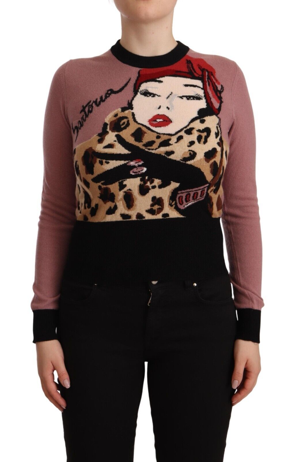 Dolce & Gabbana Rosa Kaschmirpullover mit Rundhalsausschnitt Sartoria Pullover-1