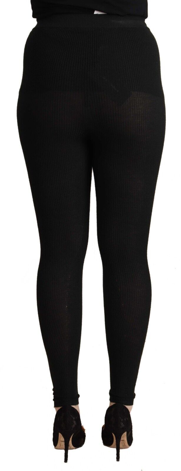 Dolce & Gabbana Schwarze Kaschmir-Stretch-Taillen-Hose-3