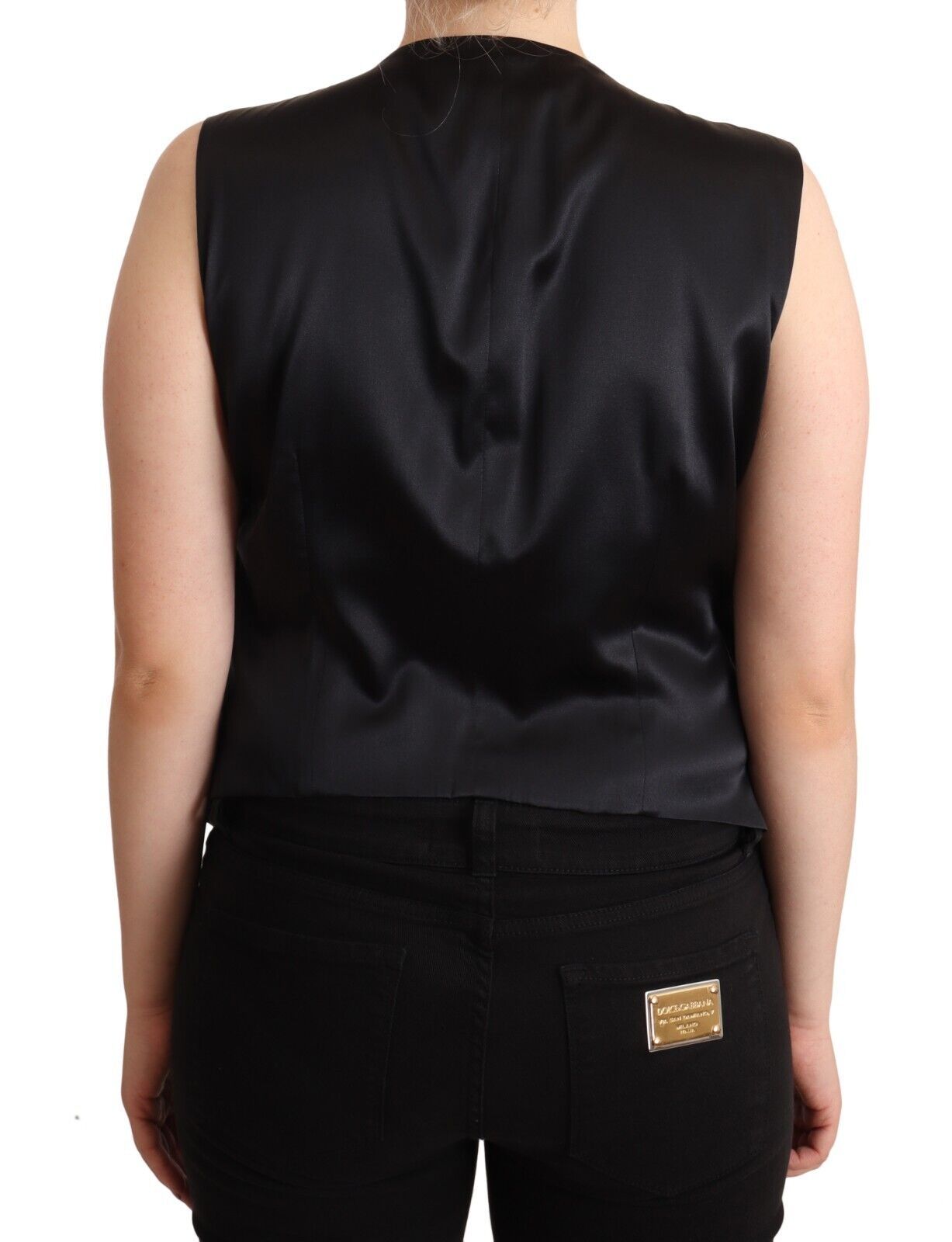 Chaleco sin mangas con botones negros de Dolce & Gabbana-3