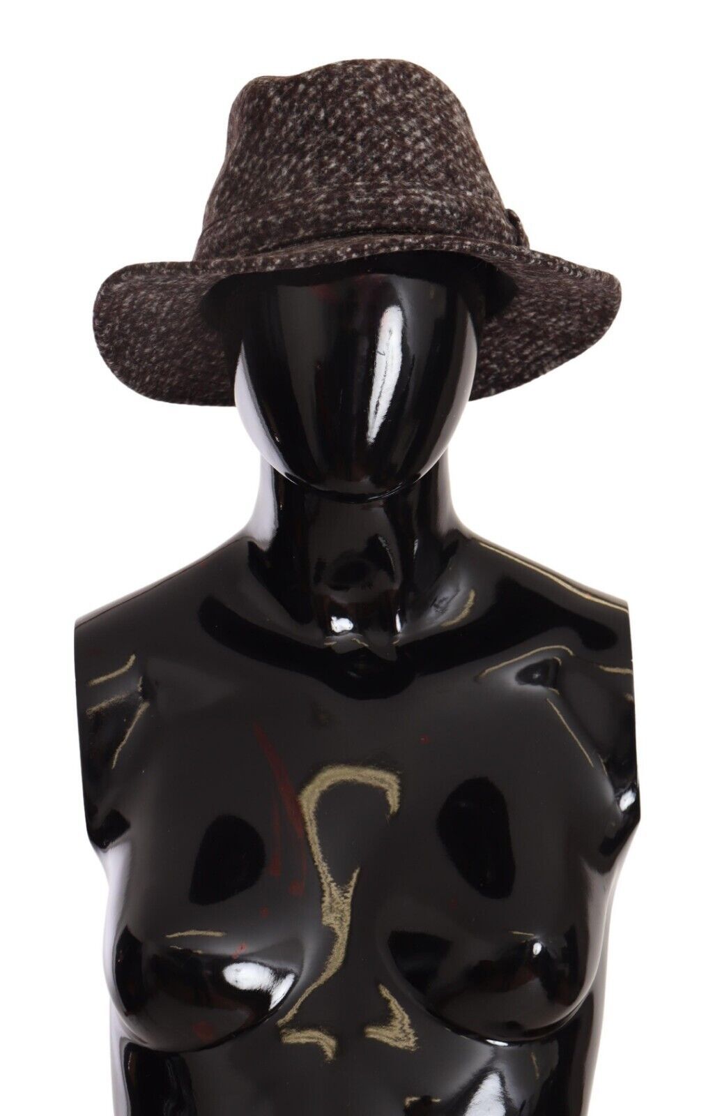 Dolce & Gabbana Grey Melange Mixed Fabric Tweed Hat-1