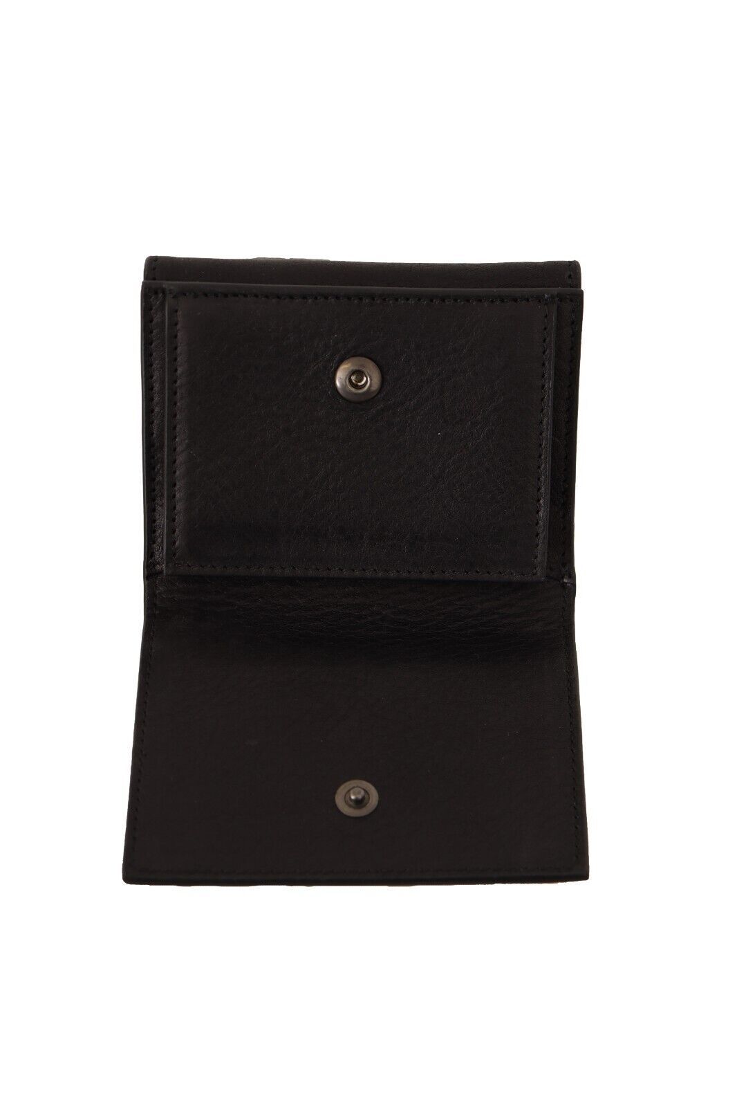 Dolce & Gabbana Black Leather Trifold Wallet Belt Multi Kit Wallet-4