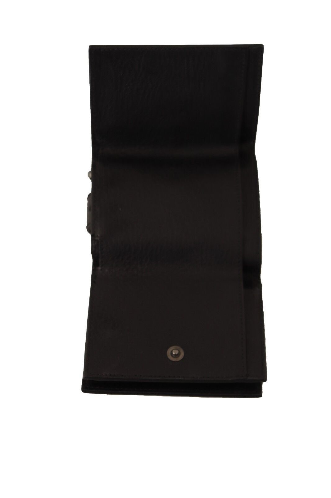 Dolce & Gabbana Black Leather Trifold Wallet Belt Multi Kit Wallet-5