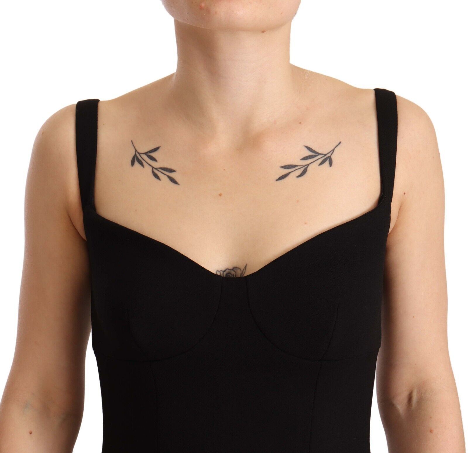 Dolce & Gabbana Black flared stretch sheath dress in wool-4