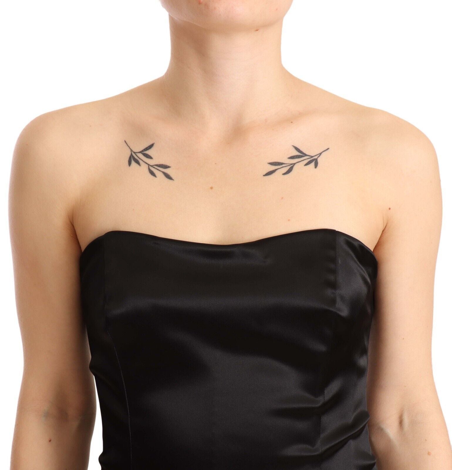 Dolce & Gabbana Black Silk Stretch Sheath Dress in Mermaid Style-4
