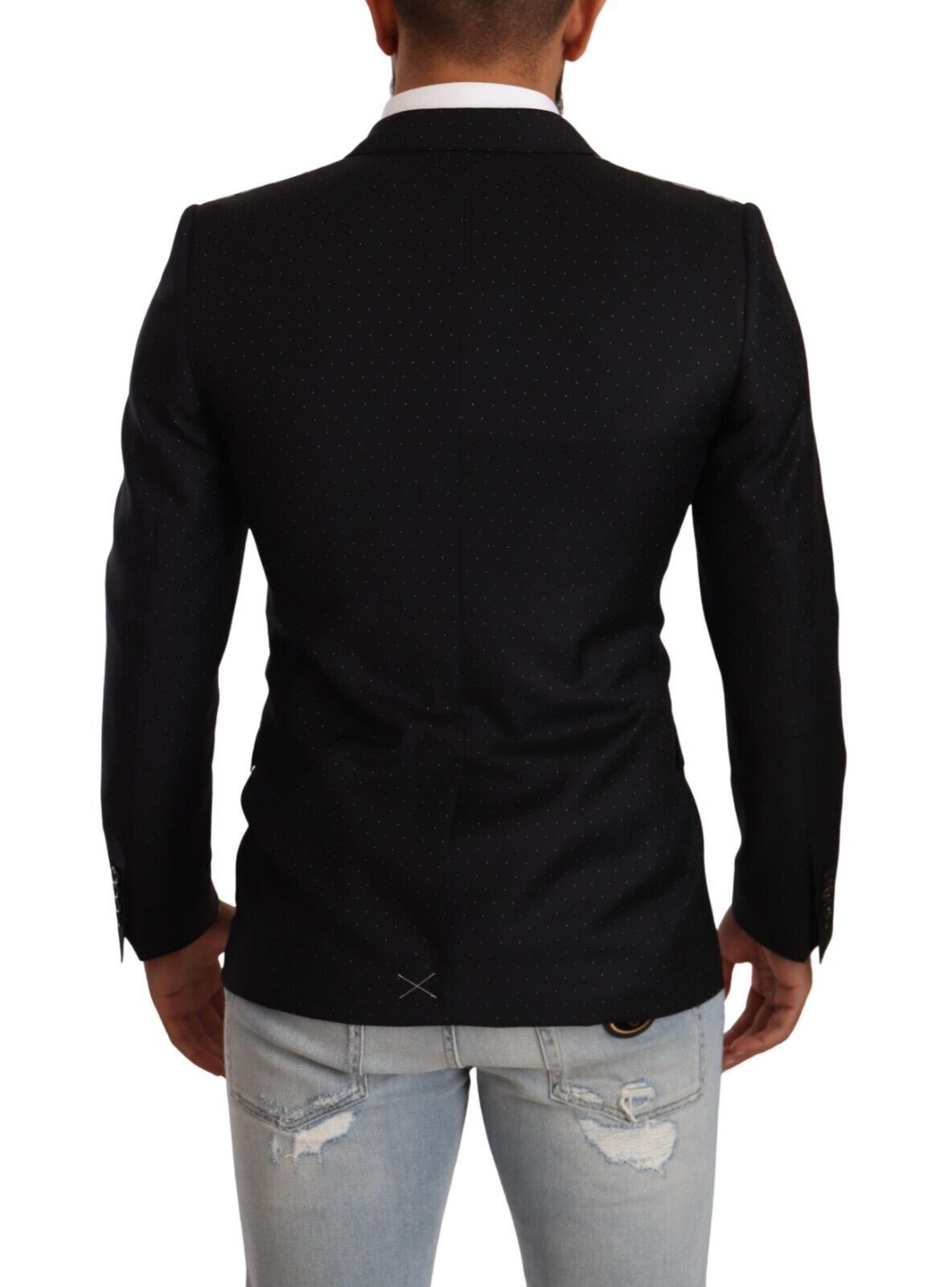 Dolce & Gabbana Black Polka Dot Double-Breasted MARTINI Jacket-3