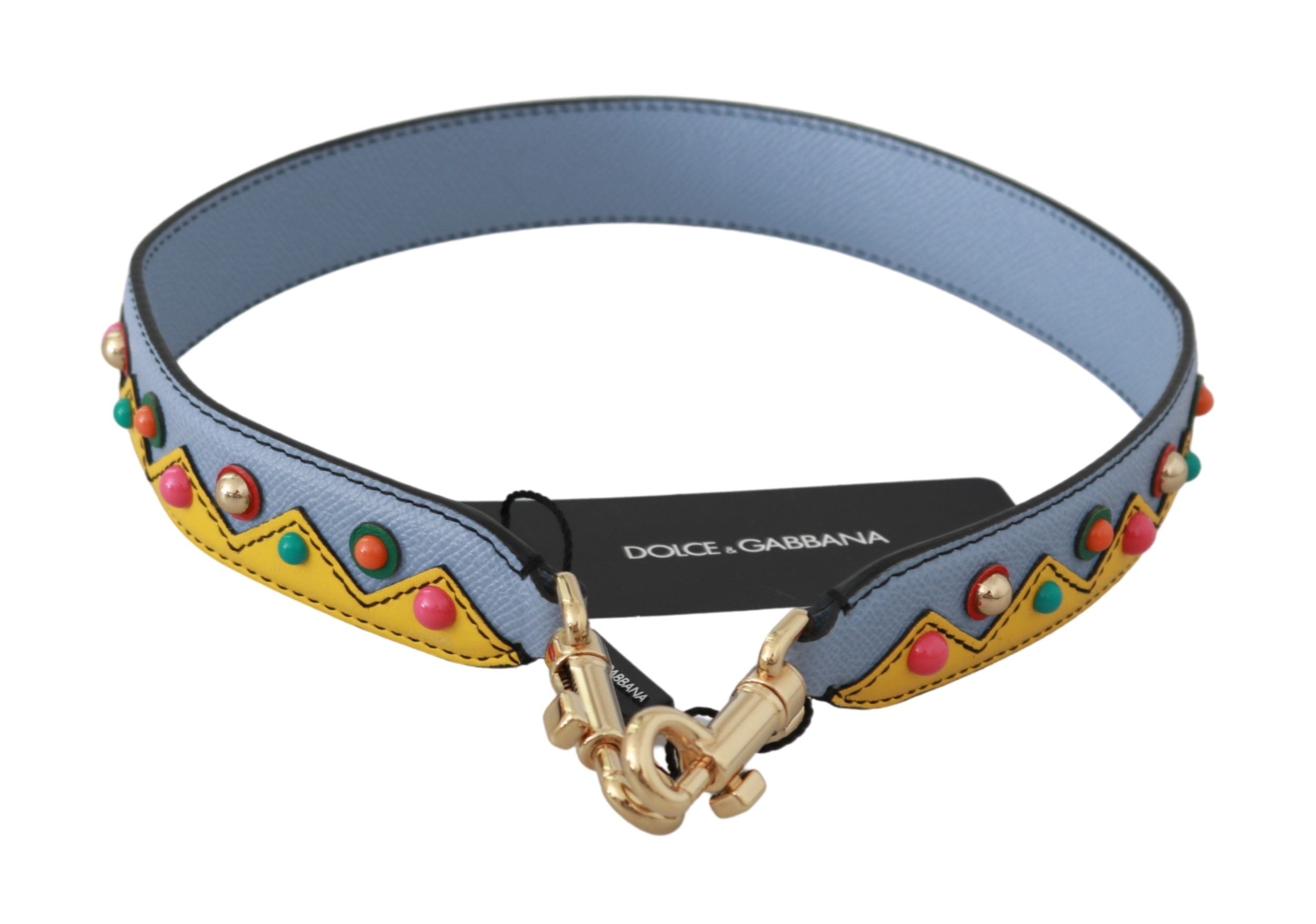Dolce & Gabbana Blue Handbag Accessory Shoulder Strap Leather-4