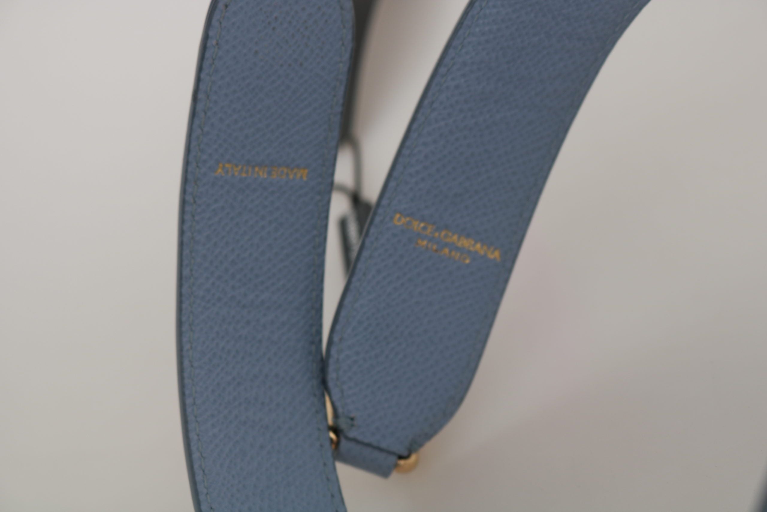 Dolce & Gabbana Blue Leather Handbag Accessory Shoulder Strap-3