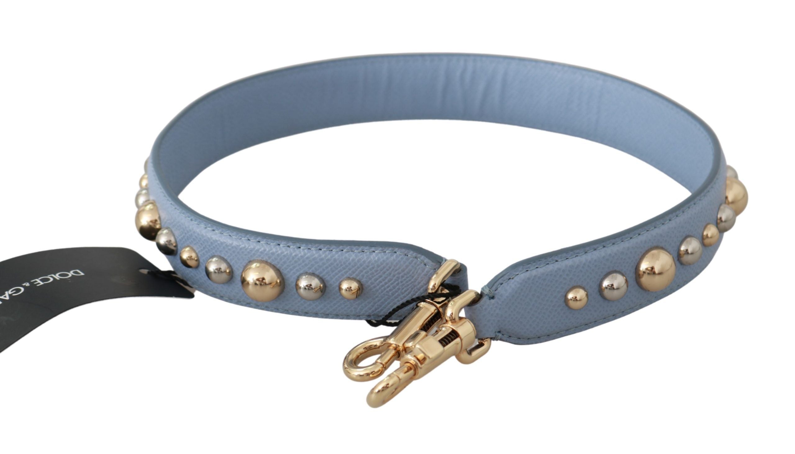 Dolce & Gabbana Blue Leather Handbag Accessory Shoulder Strap-4