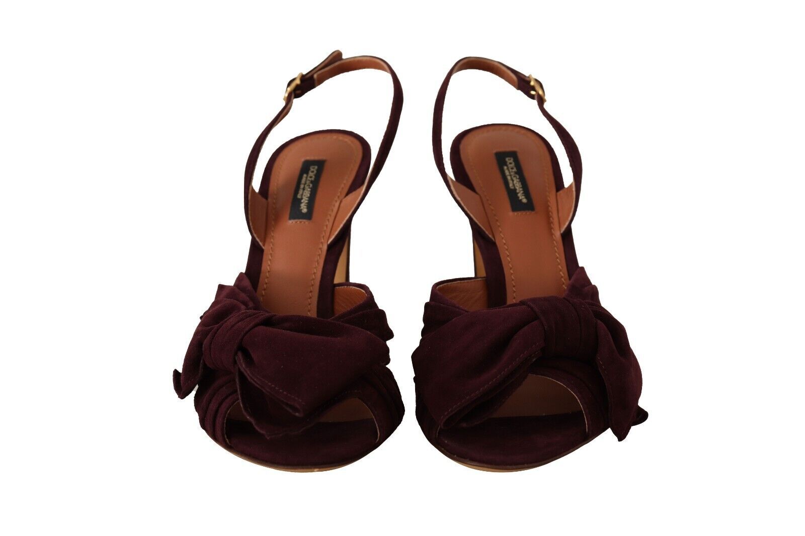 Dolce & Gabbana Dark Purple Suede Strappy Sandals Shoes-7