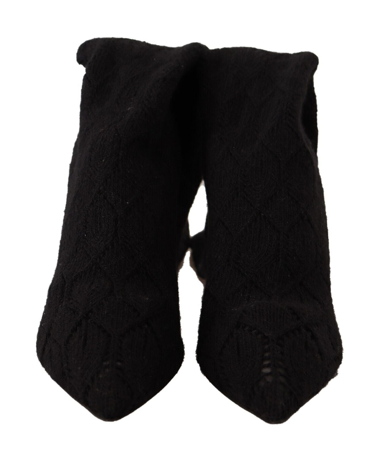 Dolce & Gabbana Black Stretch Socks Knee High Socks Shoes-2