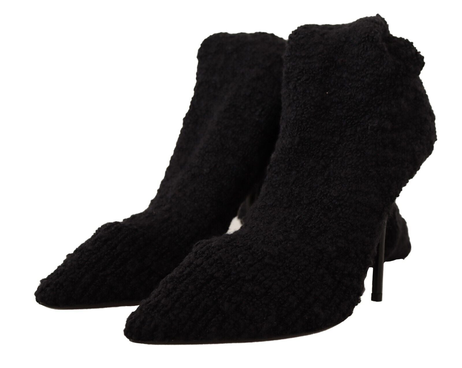 Dolce & Gabbana Black Stretch Socks Knee High Socks Shoes-3