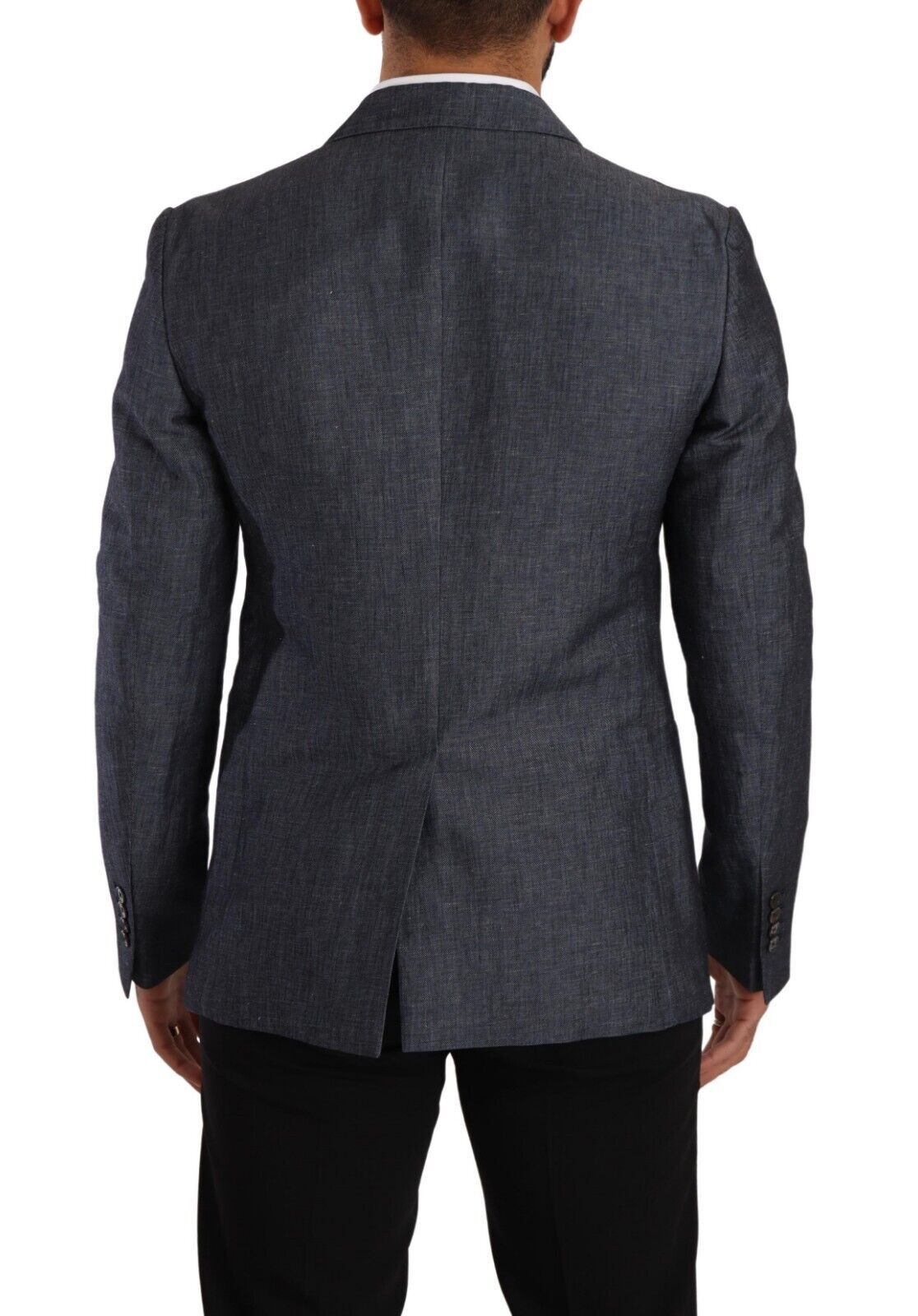 Dolce & Gabbana Blaue Leinen-Baumwoll-Jacke TAORMINA Blazer-3
