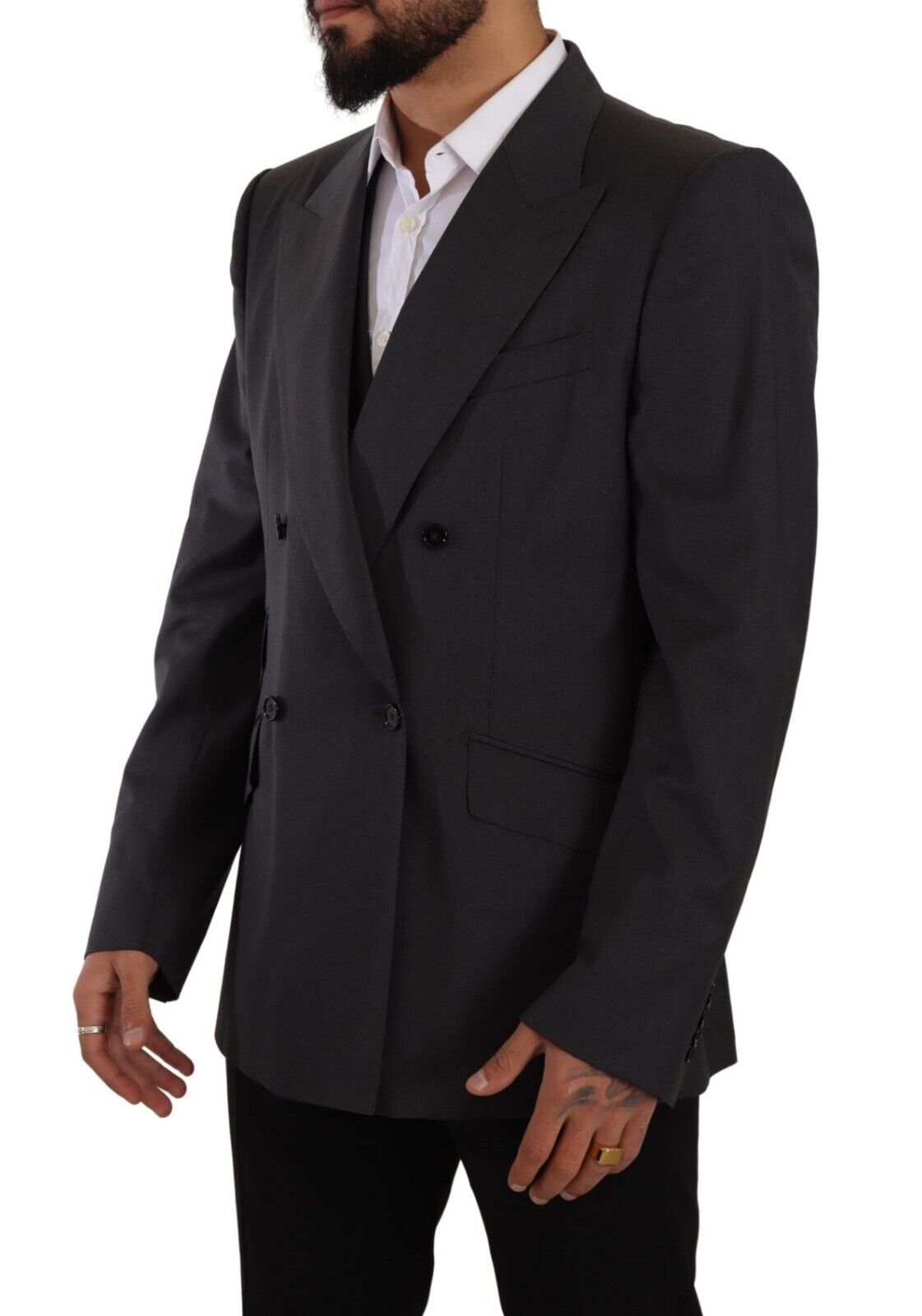 Blazer cruzado gris SICILIA de Dolce & Gabbana (2 piezas)-2