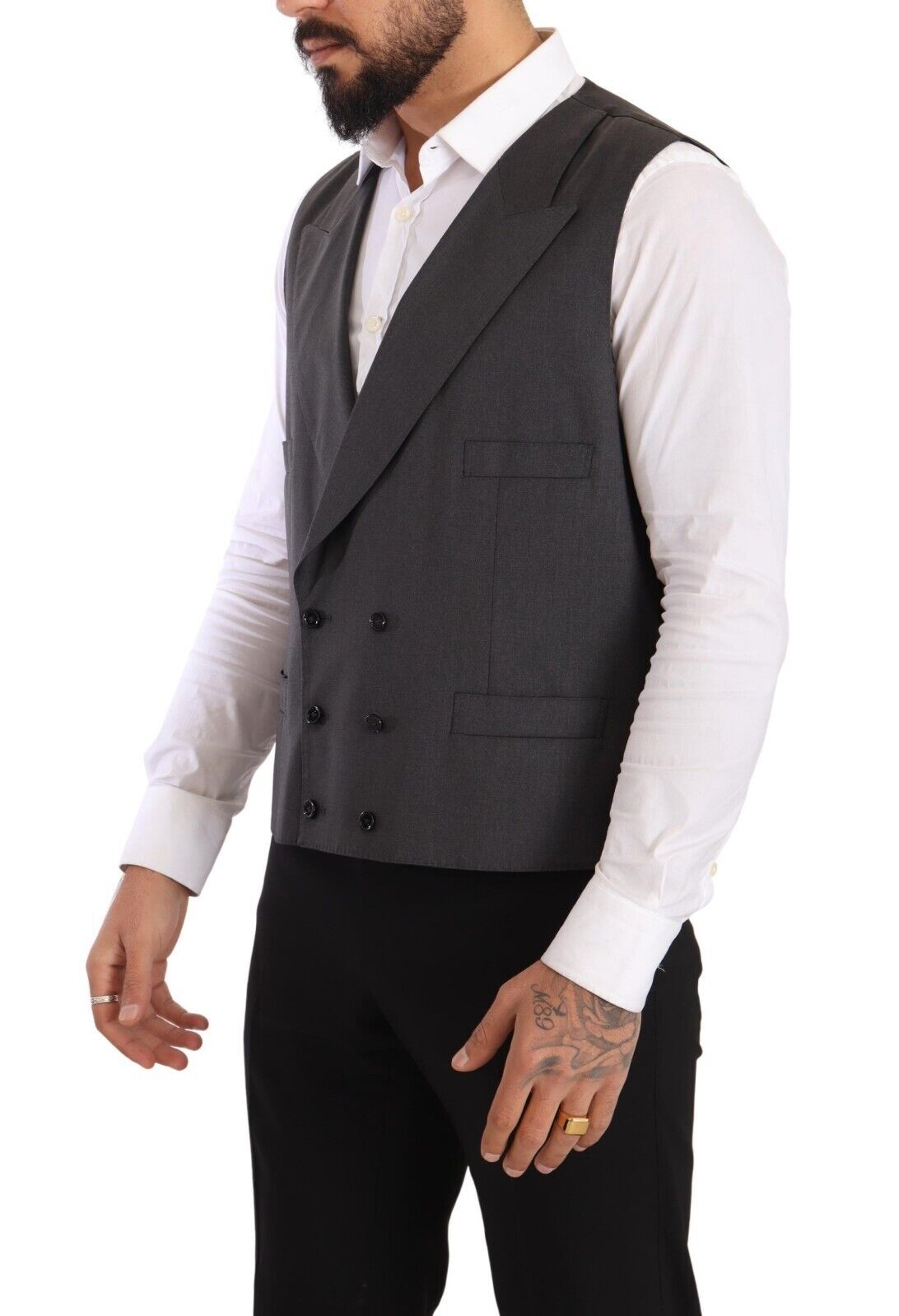 Blazer cruzado gris SICILIA de Dolce & Gabbana (2 piezas)-7