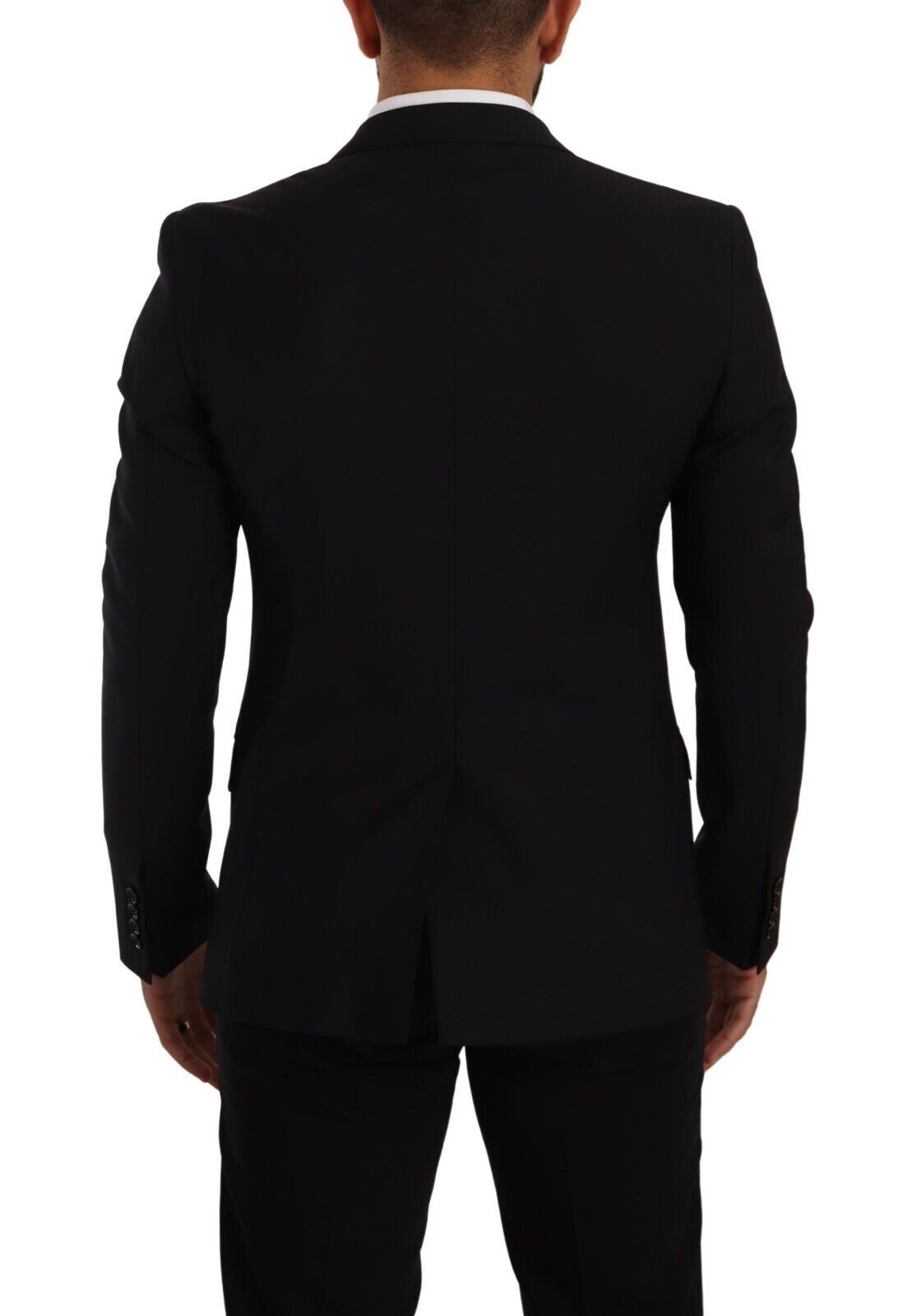 Dolce & Gabbana Schwarzer Slim Fit Weste mit 2 Knöpfen MARTINI Blazer-2