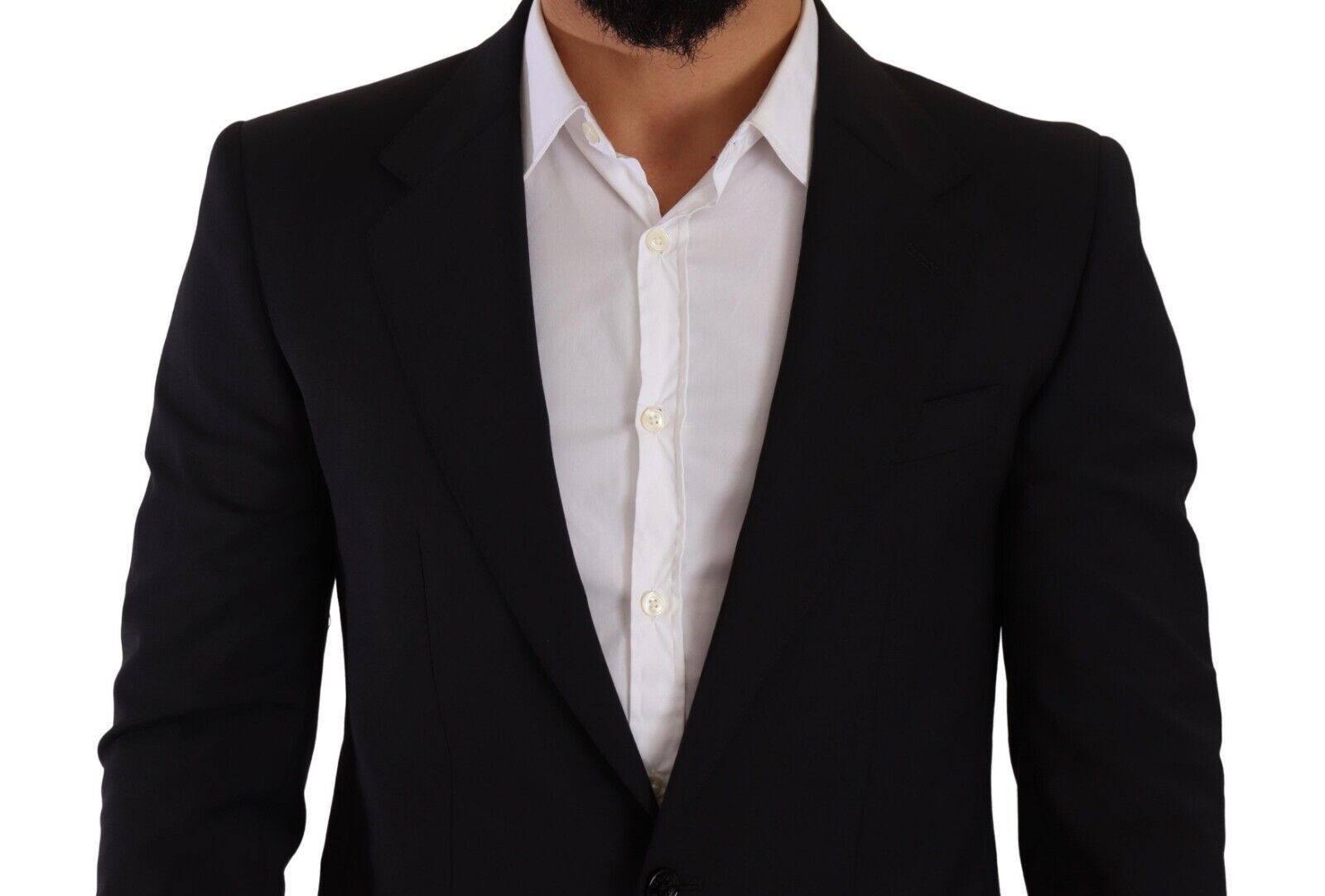 Dolce & Gabbana Schwarzer Slim Fit Weste mit 2 Knöpfen MARTINI Blazer-3