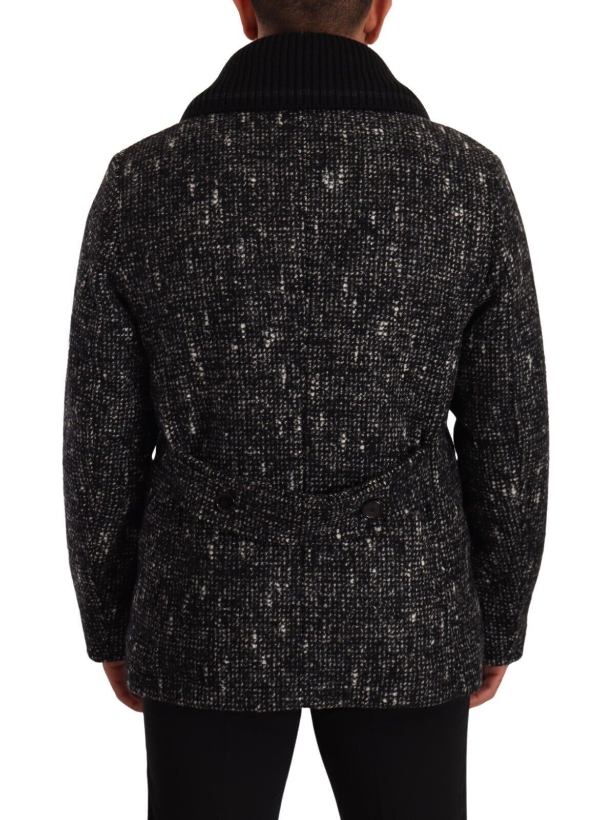 Dolce & Gabbana Black Wool Double-Breasted Men's Jacket-3