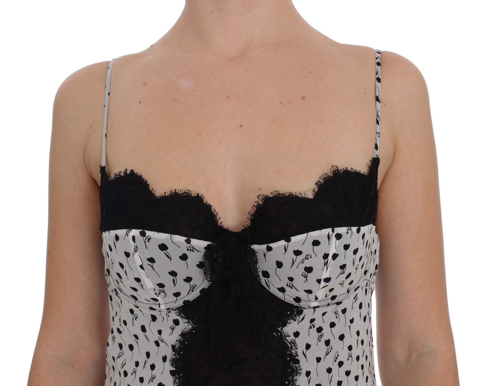 Dolce & Gabbana Black Silk Lace Babydoll Lingerie Top-4