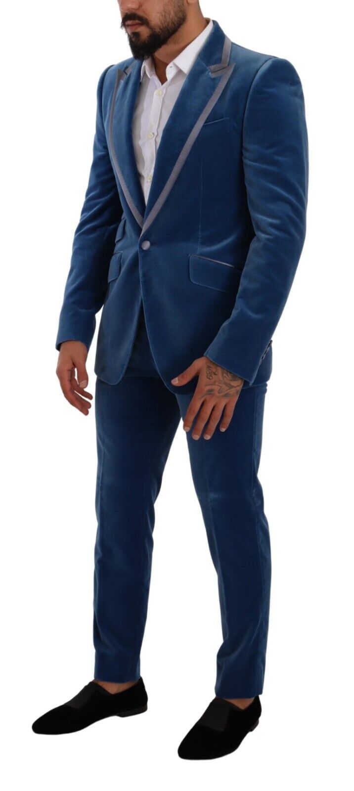 Dolce & Gabbana Blue SICILIA Velvet Slim Fit 2-Piece Suit-2