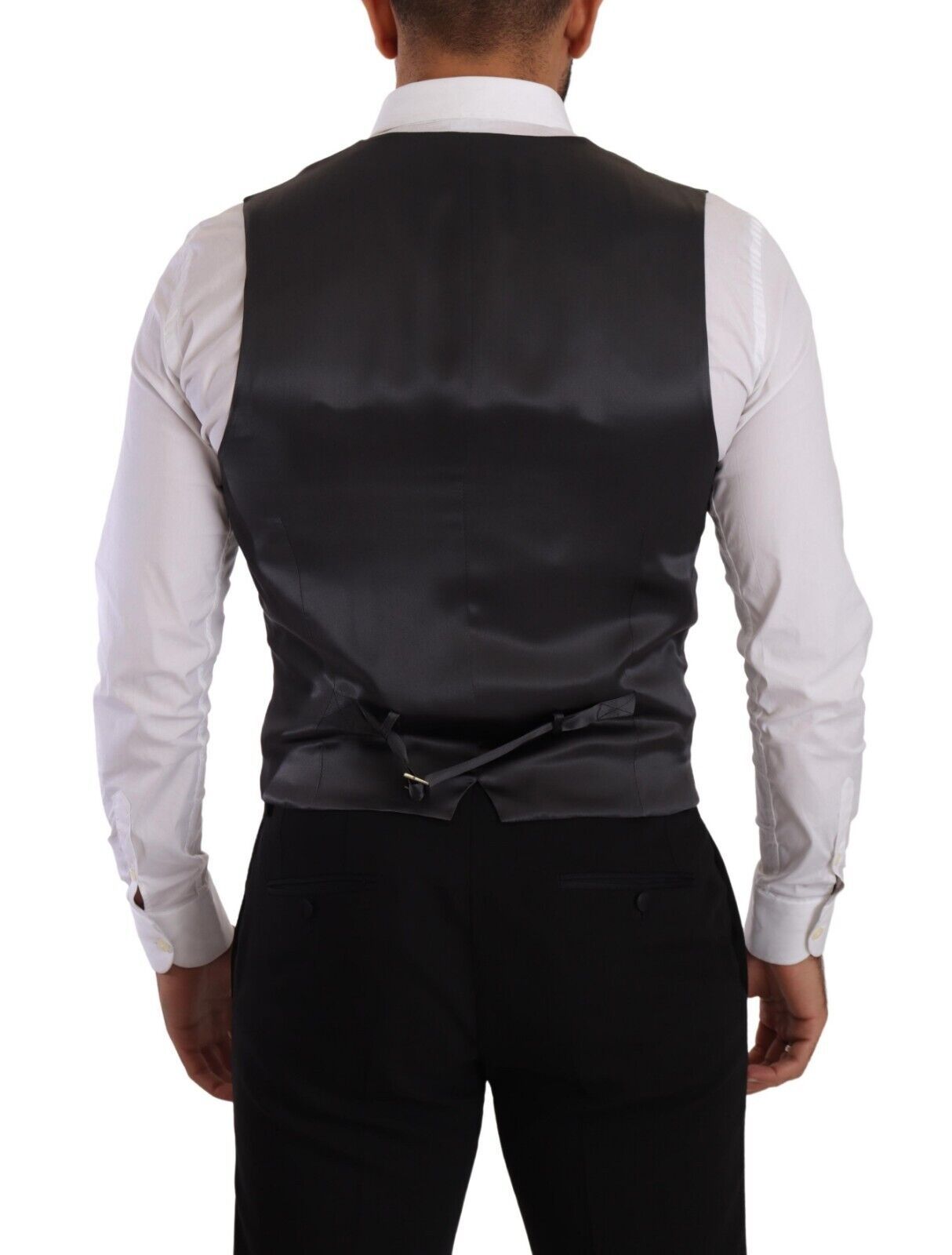 Dolce & Gabbana Grey striped double-breasted vest-3