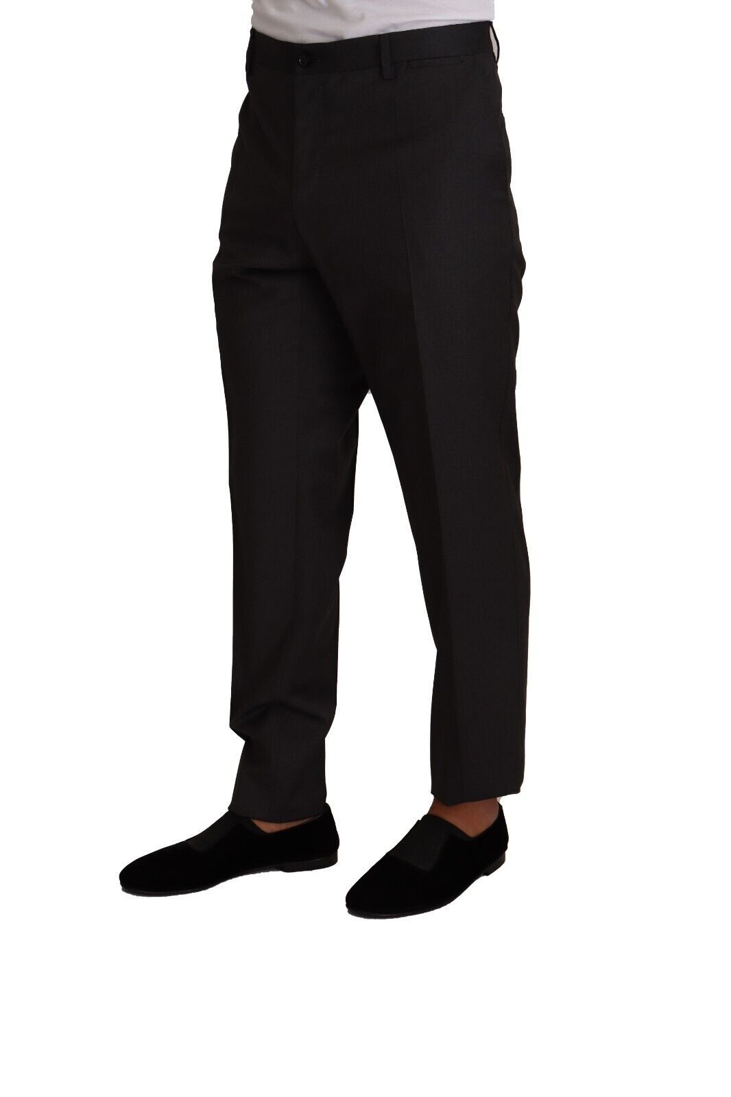 Dolce & Gabbana Grey Wool Formal Tuxedo Trousers Dress Trousers-3