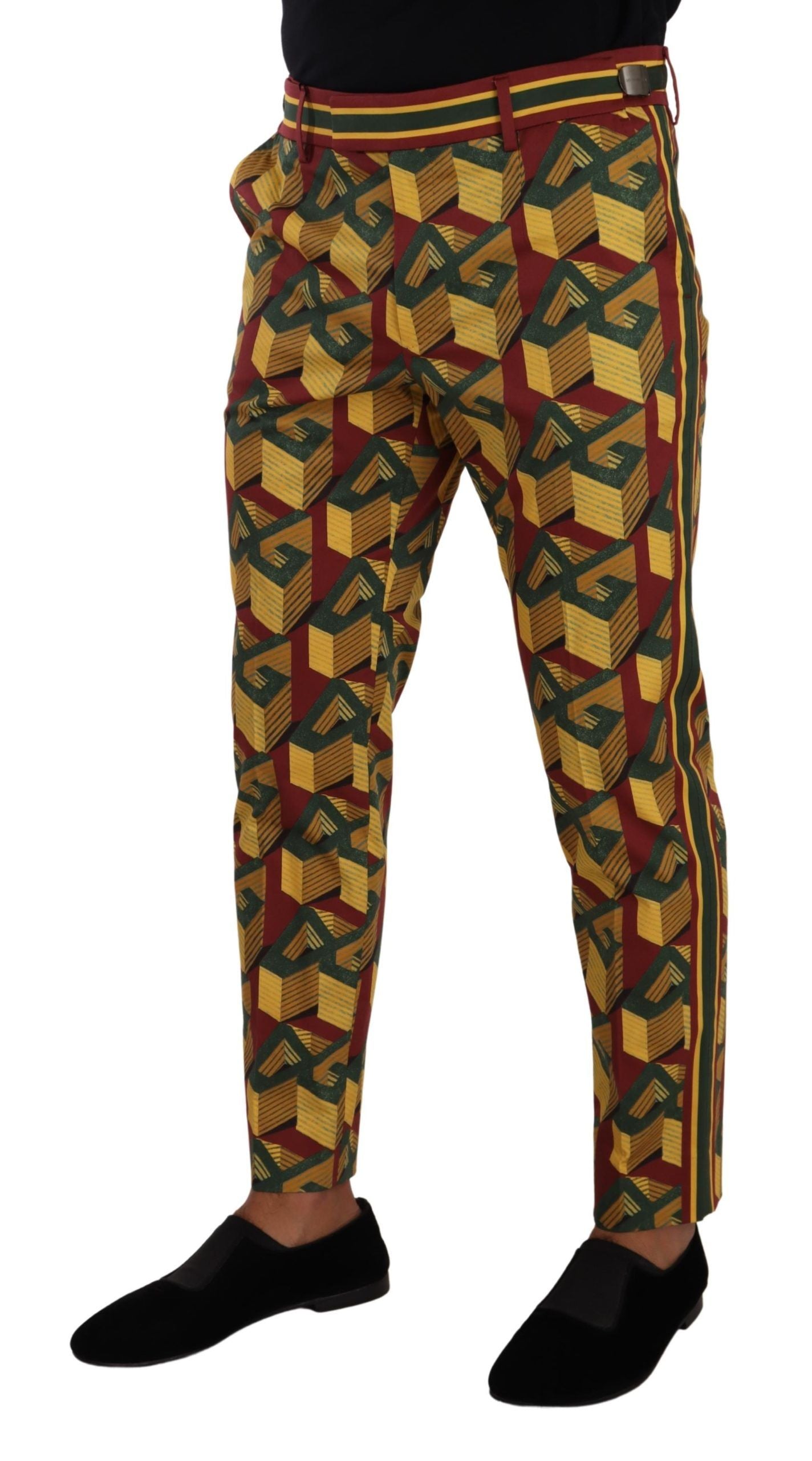 Dolce & Gabbana Multicolor Logo Mania cotton tapered trousers-2