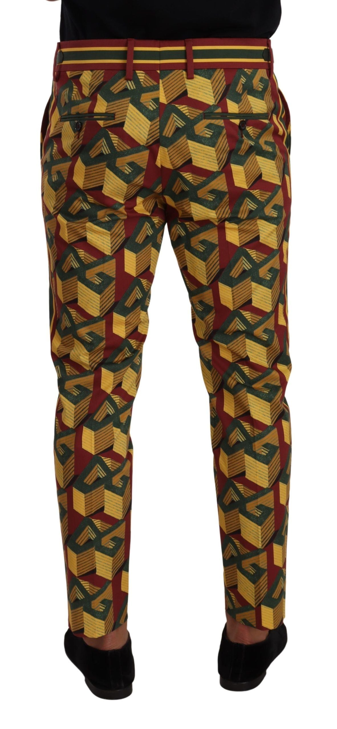 Dolce & Gabbana Multicolor Logo Mania cotton tapered trousers-3
