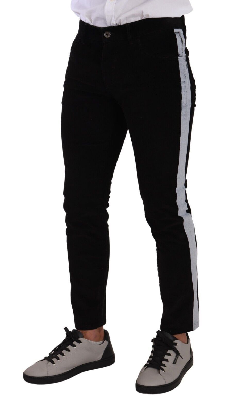 Dolce & Gabbana Black Cotton Stretch Skinny Corduroy Jeans-2