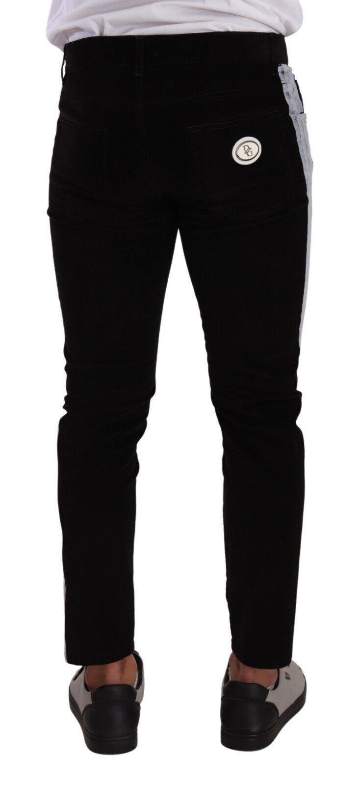 Dolce & Gabbana Black Cotton Stretch Skinny Corduroy Jeans-3