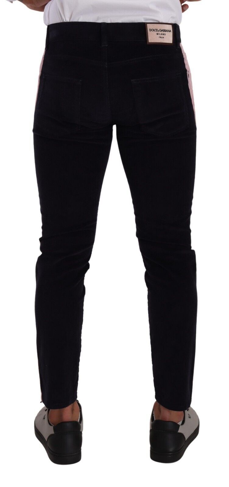 Dolce & Gabbana Blue Corduroy Cotton Stretch Skinny Jeans-3