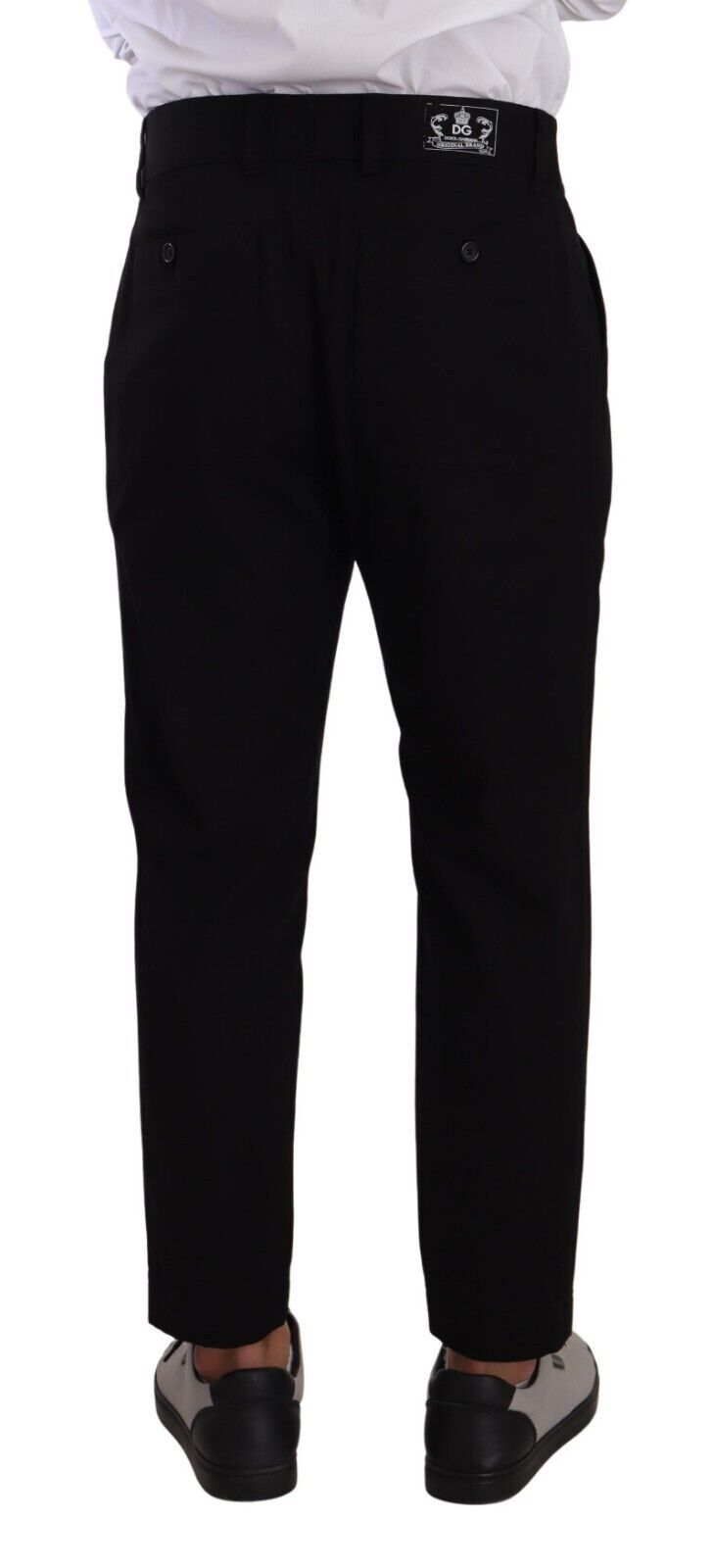 Dolce & Gabbana Black Cotton Stretch Chinos Jeans-2
