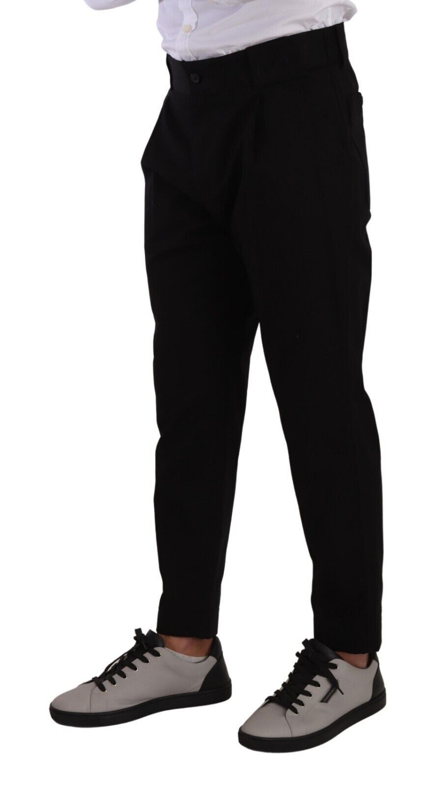 Dolce & Gabbana Black Cotton Stretch Chinos Jeans-4