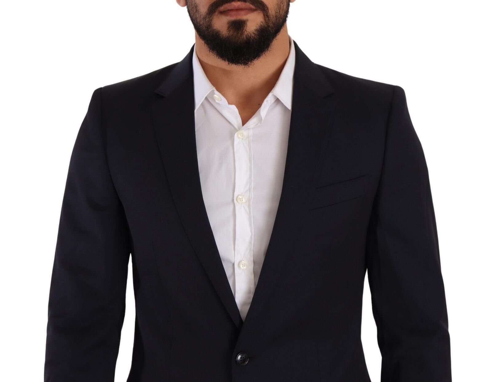 Dolce & Gabbana Dark blue single-breasted coat MARTINI Blazer-3