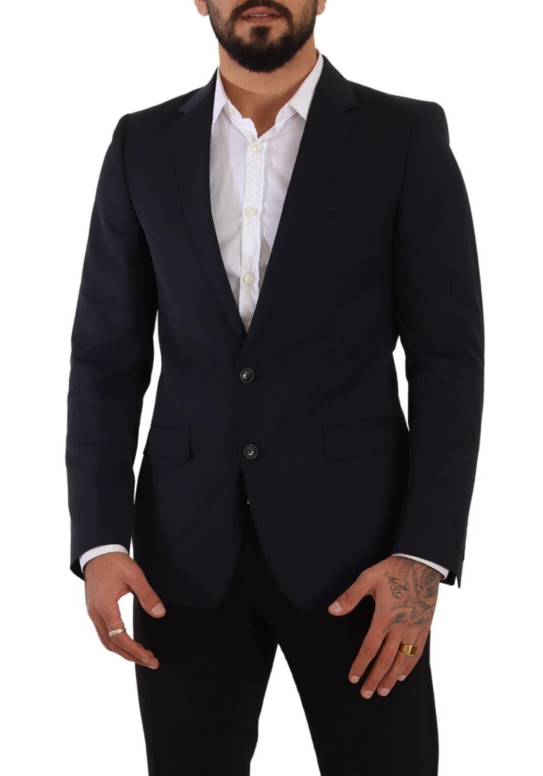 Dolce & Gabbana Dark blue single-breasted coat MARTINI Blazer-4