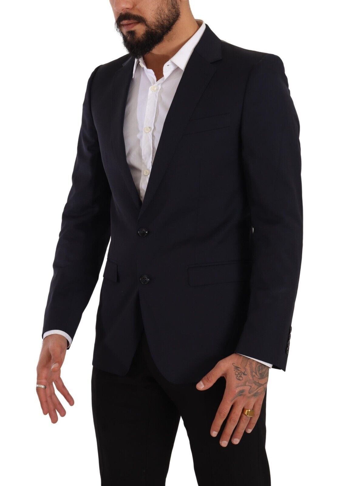 Dolce & Gabbana Dark blue single-breasted coat MARTINI Blazer-6