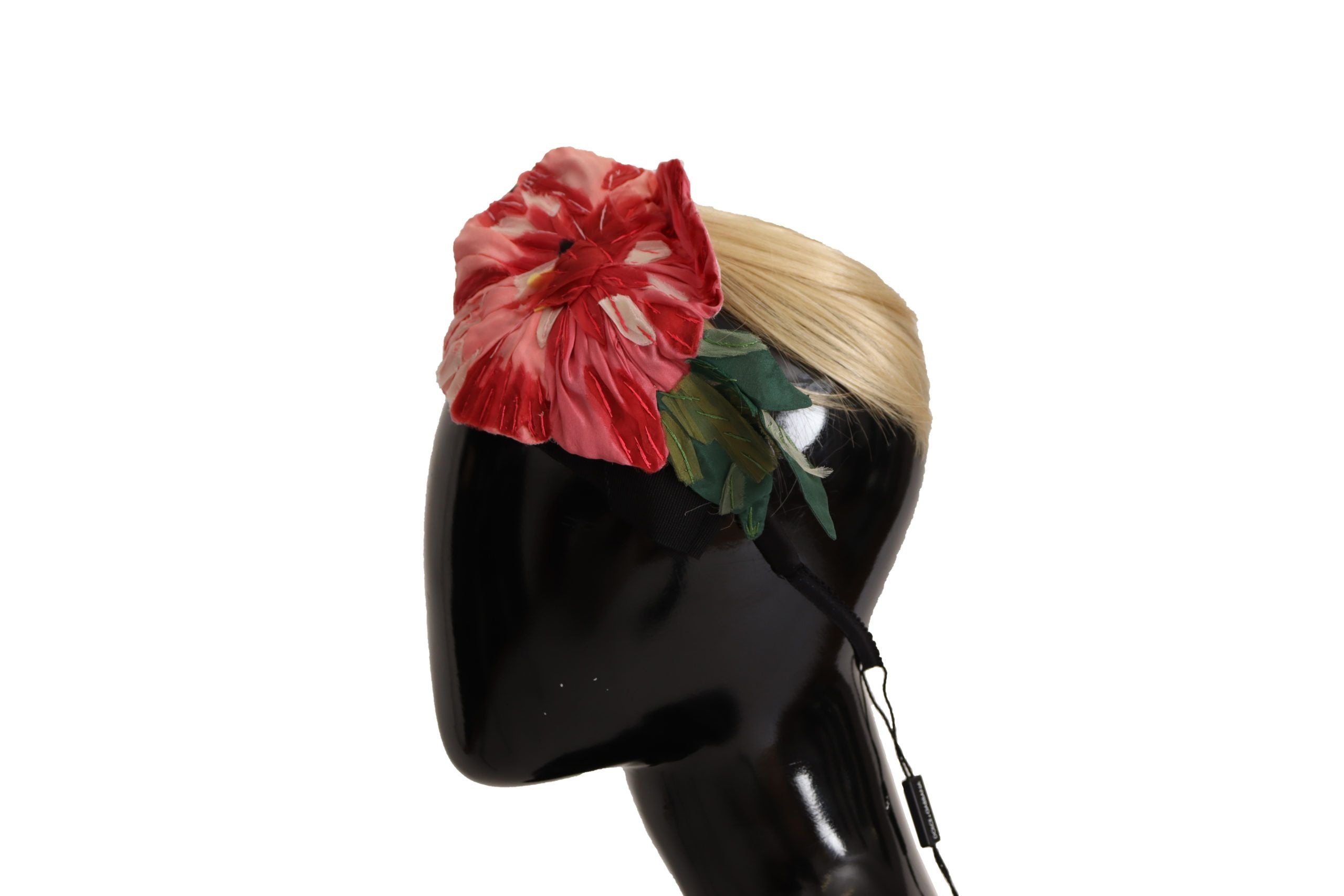Dolce & Gabbana Black Silk White Hair Parrucchiera Tiara Headband-3