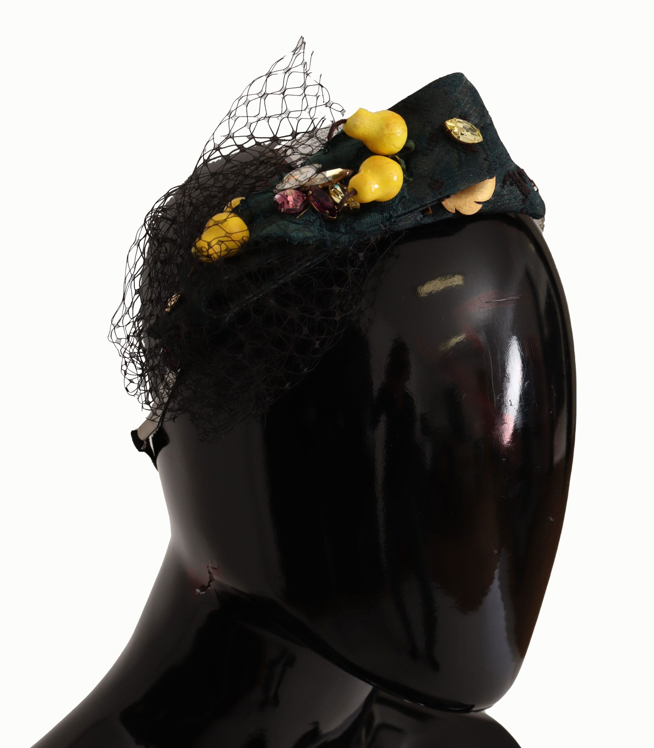 Dolce & Gabbana Purple Crystal Diadem Headband Lemon Sicily Tiara-2