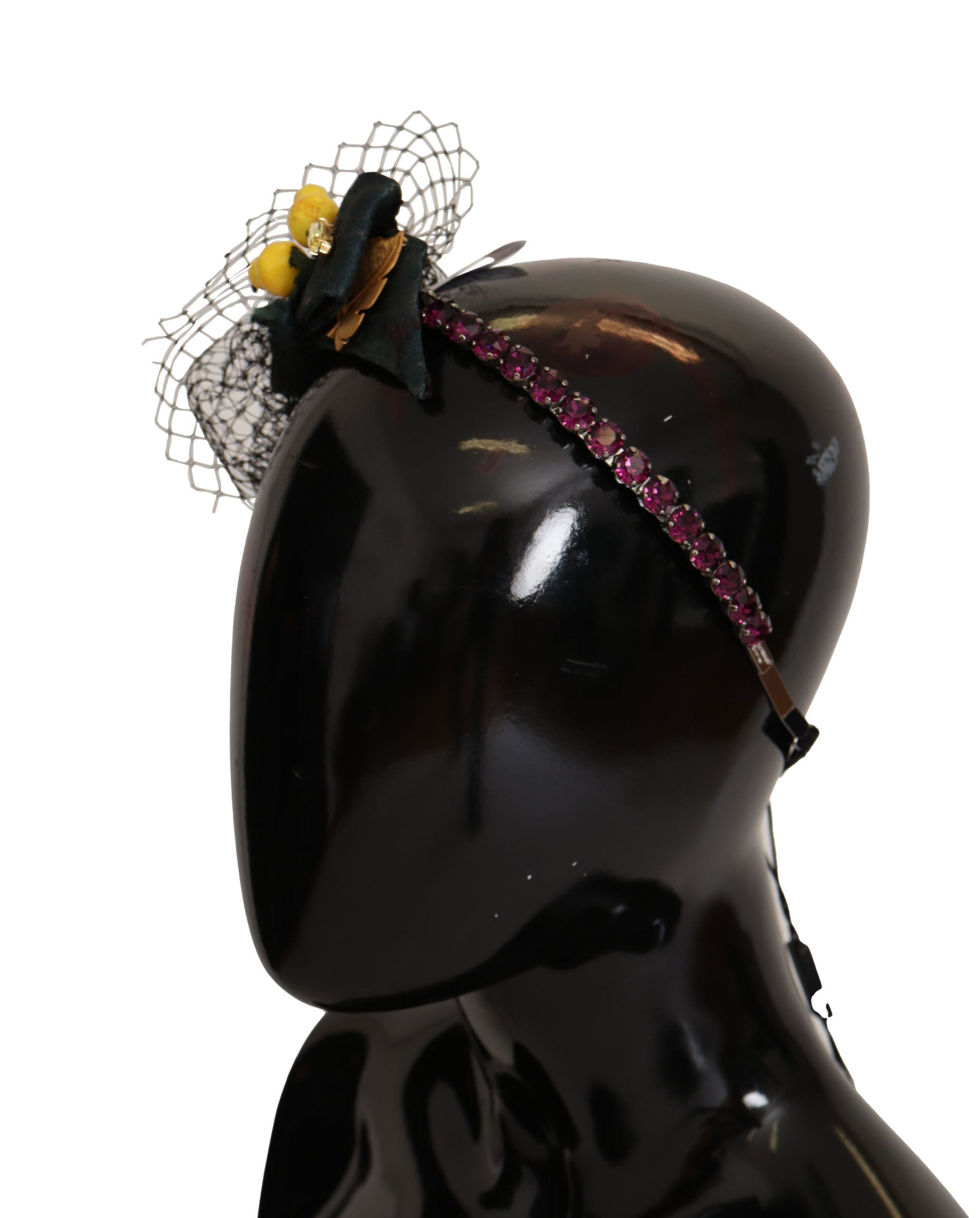 Dolce & Gabbana Purple Crystal Diadem Headband Lemon Sicily Tiara-3