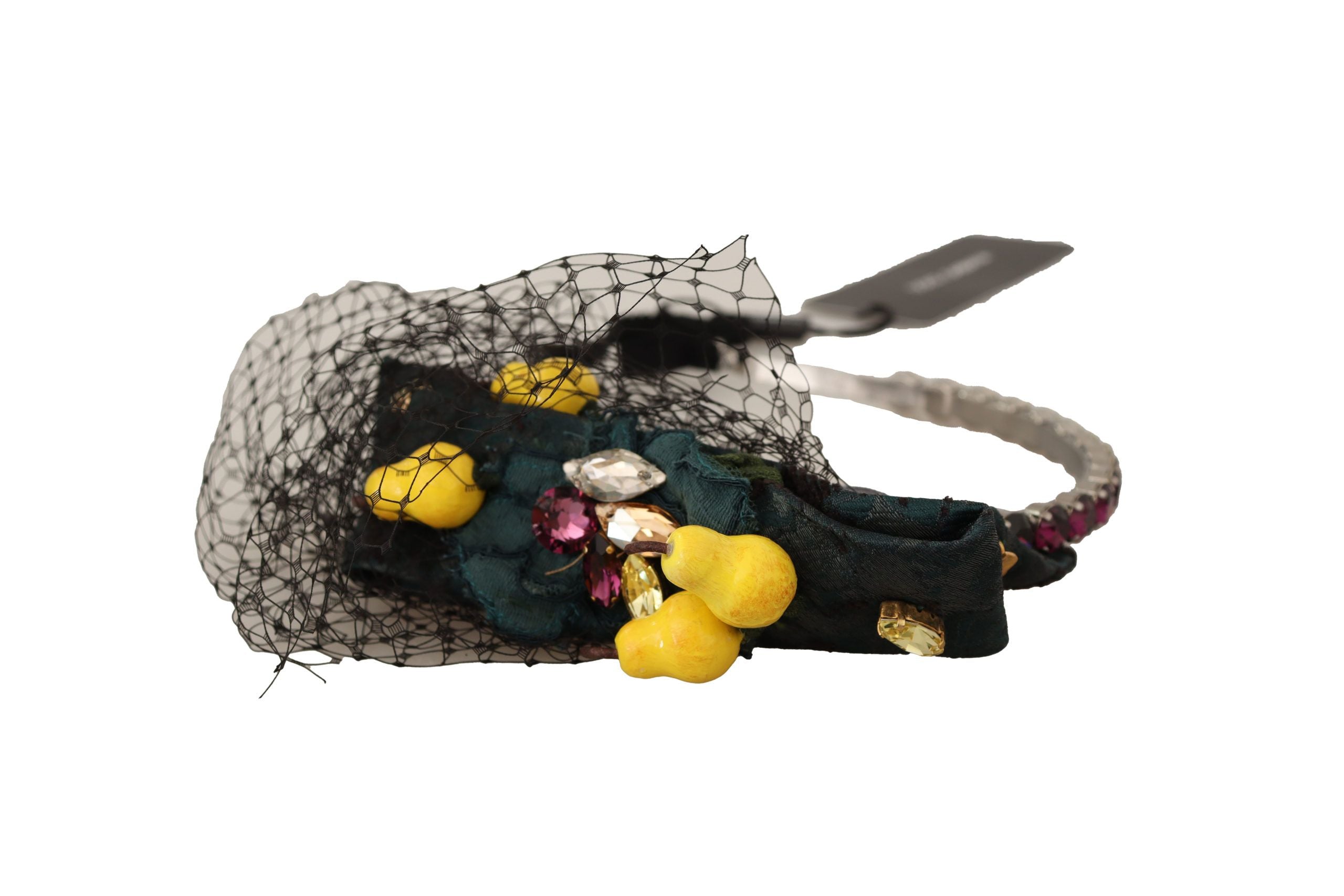 Dolce & Gabbana Purple Crystal Diadem Headband Lemon Sicily Tiara-5