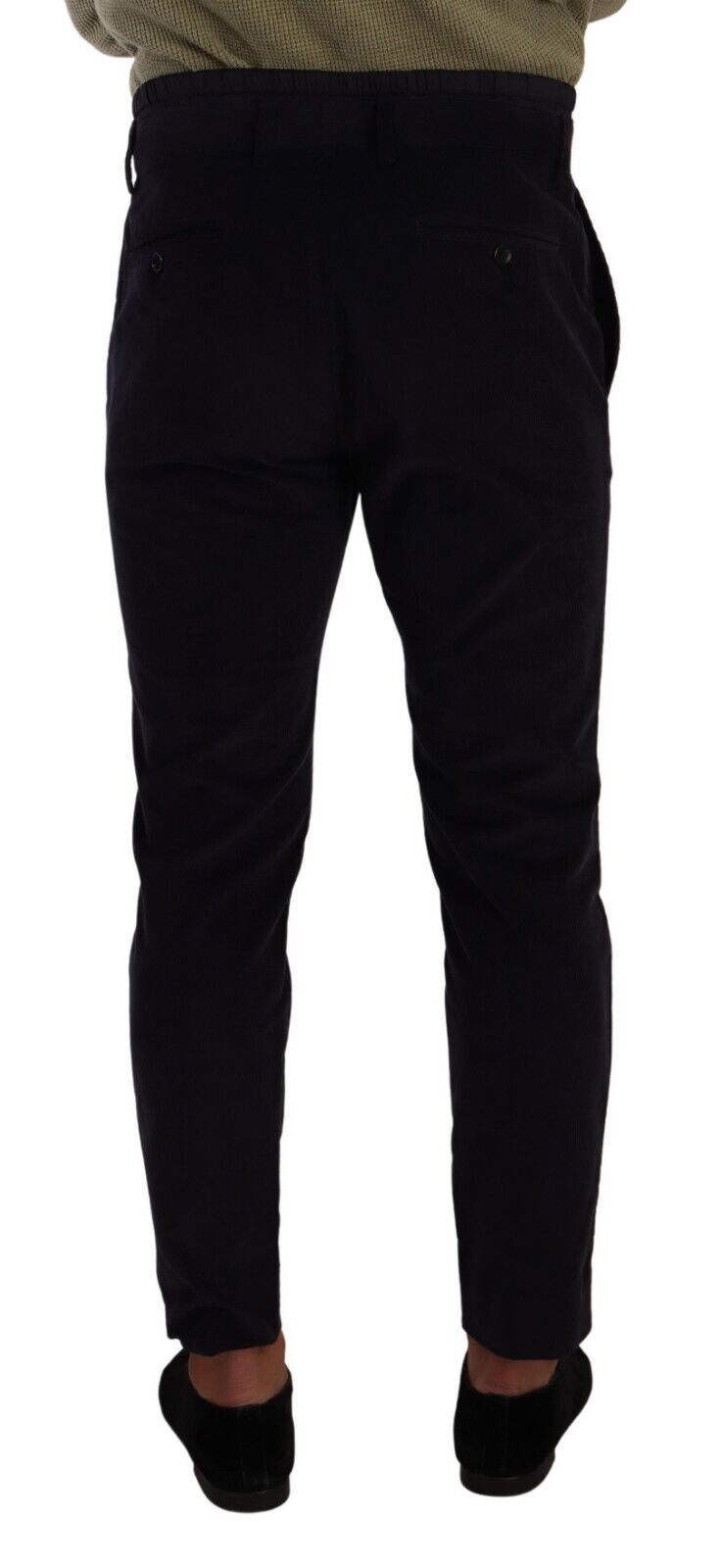 Dolce & Gabbana Blue Skinny Corduroy Trousers in Cotton-2