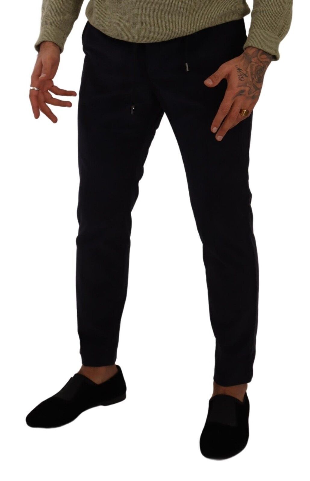 Dolce & Gabbana Blue Skinny Corduroy Trousers in Cotton-3