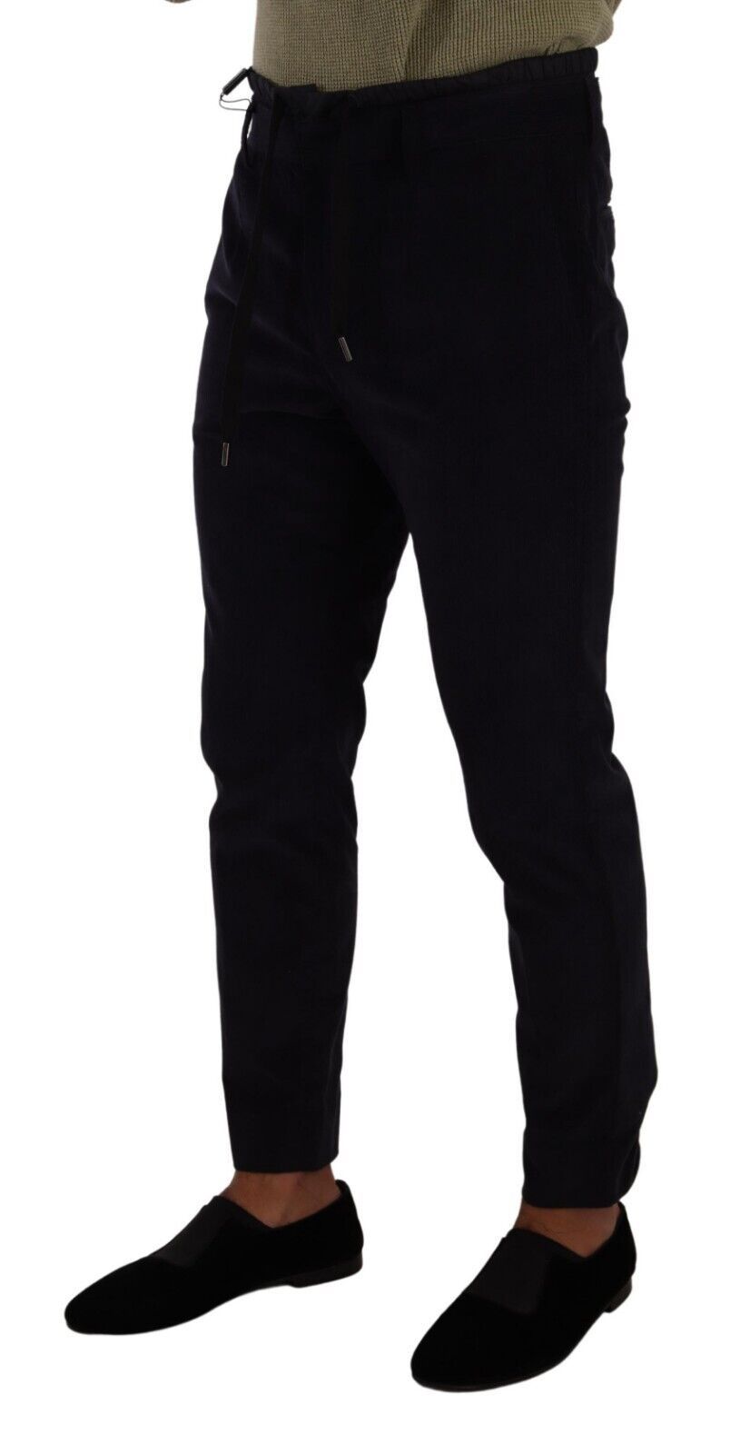 Dolce & Gabbana Blue Skinny Corduroy Trousers in Cotton-4
