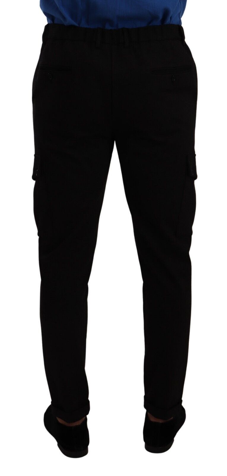 Dolce & Gabbana Black Skinny Cargo Trousers in Viscose-2